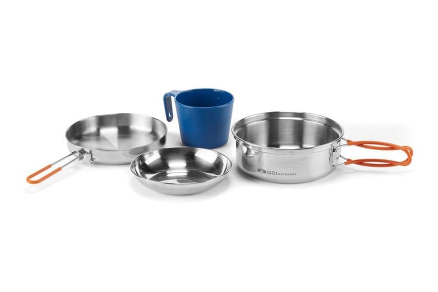 GSI Outdoors Glacier Stainless 1-Person Mess Kit