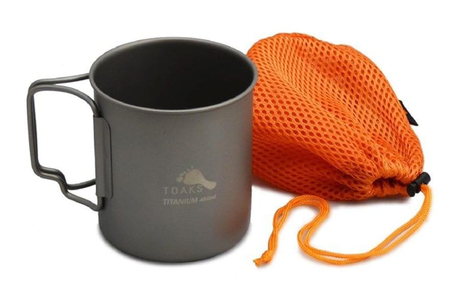 Camping Cup (450ml/ 600ml) with & Without Lid, Extra Strong & Lightweight  (Ti) Camping Mug with Measurement Marks, Titanium Cup for Hiking/Backpacking/Camping  in Cloth Case (Mug Without Lid, 600ml) : : Sports