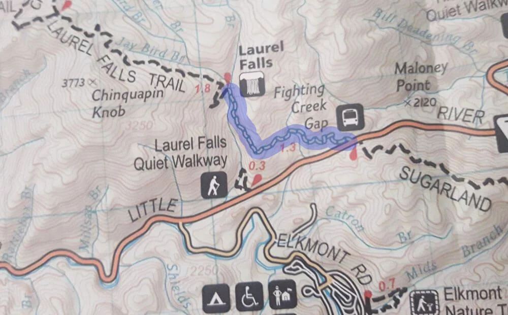 Laurel Falls Trail Map