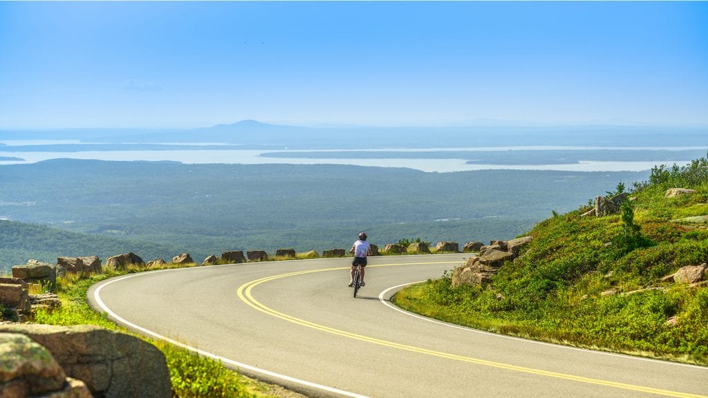 acadia bike trails