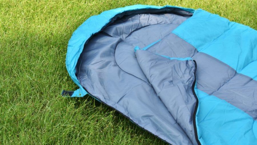 bluish grey sleeping bag liner