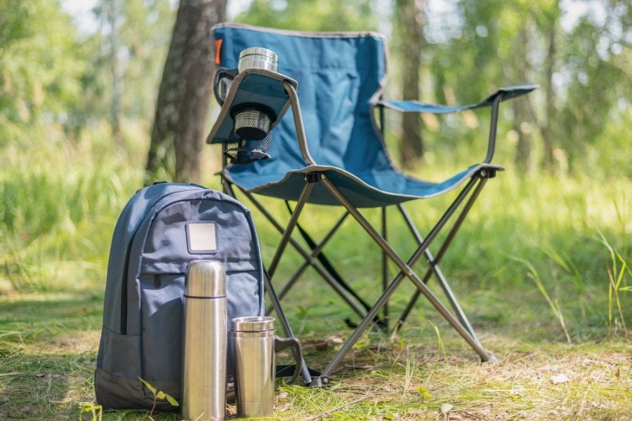 Blue Backpacking Chair