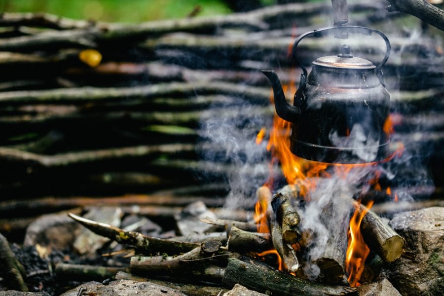 Kettle Over A Campfire